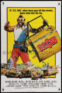1y218 D.C. CAB 1sh 1983 great Drew Struzan art of angry Mr. T with torn-off taxi door!
