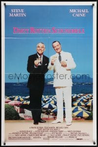 1y247 DIRTY ROTTEN SCOUNDRELS 1sh 1988 wacky Steve Martin & Michael Caine, directed by Frank Oz!