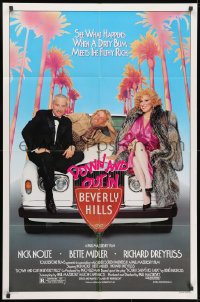 1y256 DOWN & OUT IN BEVERLY HILLS 1sh 1986 Nick Nolte, Bette Midler, Richard Dreyfuss