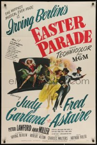 1y273 EASTER PARADE style D 1sh 1948 art of Judy Garland & Fred Astaire, Irving Berlin musical