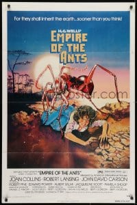 1y281 EMPIRE OF THE ANTS 1sh 1977 H.G. Wells, great Drew Struzan art of monster attacking!