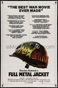 1y342 FULL METAL JACKET English 1sh 1987 Stanley Kubrick Vietnam War movie, Philip Castle art!