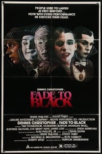 1y297 FADE TO BLACK 1sh 1980 Dennis Christopher lives for the movies, five images of monsters!