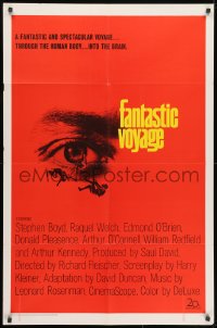 1y300 FANTASTIC VOYAGE 1sh 1966 best art of tiny people going to the human brain!
