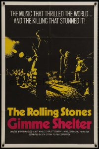 1y359 GIMME SHELTER int'l 1sh 1971 Rolling Stones out of control rock & roll concert!