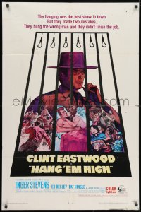 1y396 HANG 'EM HIGH 1sh 1968 Eastwood, they hung the wrong man & didn't finish the job!