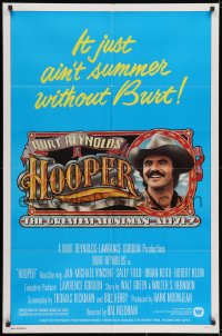 1y421 HOOPER style D 1sh 1978 great portrait of stunt man Burt Reynolds, greatest stunt man alive!