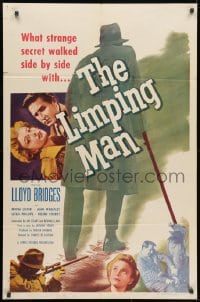 1y525 LIMPING MAN 1sh 1953 Lloyd Bridges, Moira Lister, don't turn your back!