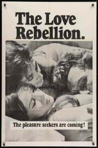 1y547 LOVE REBELLION 1sh 1965 Joseph Sarno, Ginger Stevens, the pleasure seekers are coming!