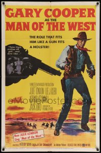 1y558 MAN OF THE WEST 1sh 1958 Anthony Mann, Cooper's role that fits him like a gun fits a holster!