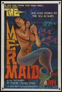 1y570 MERMAID 1sh 1973 incredible Ekaleri art of sexy mermaid perfuming herself underwater!
