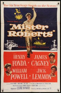 1y581 MISTER ROBERTS 1sh 1955 Henry Fonda, James Cagney, William Powell, Jack Lemmon, John Ford!