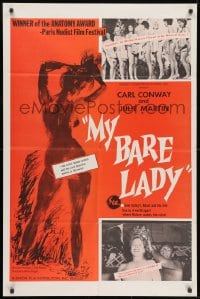 1y597 MY BARE LADY 1sh 1963 nudist beauty contest, costumes by Mother Nature, today's Adam & Eve!