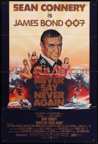 1y608 NEVER SAY NEVER AGAIN int'l 1sh 1983 different montage art of Sean Connery as James Bond 007!