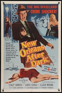 1y609 NEW ORLEANS AFTER DARK 1sh 1958 Louisiana drug smuggling, the big Dixieland crime shocker!