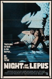 1y611 NIGHT OF THE LEPUS int'l 1sh 1972 cool shadowy monster art, there was no limit to the horror!