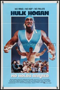 1y616 NO HOLDS BARRED 1sh 1989 great image of pumped wrestler Hulk Hogan!