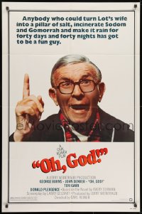 1y624 OH GOD 1sh 1977 directed by Carl Reiner, great super close up of wacky George Burns!