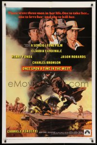 1y627 ONCE UPON A TIME IN THE WEST 1sh 1969 Sergio Leone, Cardinale, Fonda, Bronson, Robards!