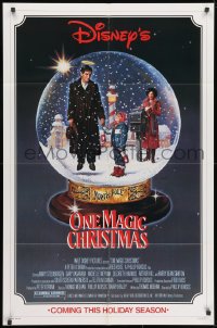 1y630 ONE MAGIC CHRISTMAS advance 1sh 1985 Mary Steenburgen, Harry Dean Stanton, Disney, Gadino art!