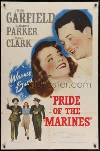 1y675 PRIDE OF THE MARINES 1sh 1945 John Garfield, Eleanor Parker, Dane Clark!