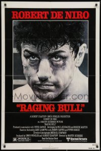1y690 RAGING BULL 1sh 1980 Hagio art of Robert De Niro, Martin Scorsese boxing classic!