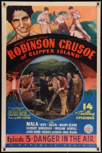 1y724 ROBINSON CRUSOE OF CLIPPER ISLAND chapter 5 1sh 1936 Ray Mala serial, Danger in the Air!