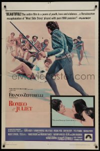 1y734 ROMEO & JULIET style B 1sh 1969 Zeffirelli's version of William Shakespeare's play!