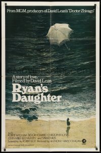 1y738 RYAN'S DAUGHTER style B 1sh 1970 David Lean, art of Sarah Miles by Ron Lesser, pre-awards!