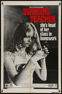 1y848 SWINGING TEACHER 1sh 1974 sexy Lynn Baker, she's sexy & head of her class in homework!