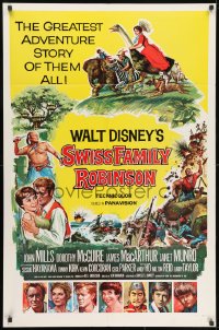 1y849 SWISS FAMILY ROBINSON style A 1sh 1960 John Mills, Walt Disney family fantasy classic!