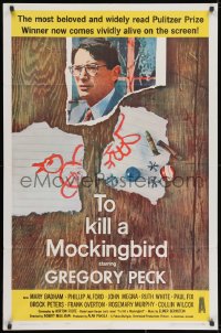 1y895 TO KILL A MOCKINGBIRD 1sh 1963 Gregory Peck classic, from Harper Lee's famous novel!