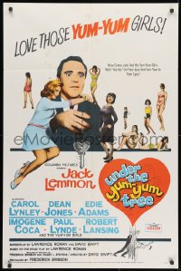 1y919 UNDER THE YUM-YUM TREE 1sh 1963 Jack Lemmon romances Carol Lynley & many sexy girls!