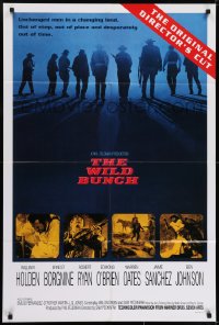 1y964 WILD BUNCH int'l 1sh R1995 Sam Peckinpah cowboy classic, Holden, the original director's cut!