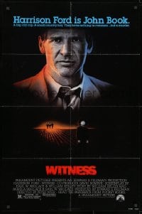 1y979 WITNESS 1sh 1985 big city cop Harrison Ford in Amish country, directed by Peter Weir!