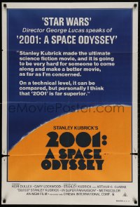 1z633 2001: A SPACE ODYSSEY Aust 1sh R1978 George Lucas says it's better than Star Wars!