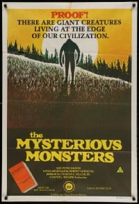 1z676 MYSTERIOUS MONSTERS Aust 1sh 1975 proof that Bigfoot & the Loch Ness Monster exist!