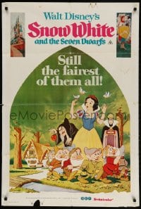 1z691 SNOW WHITE & THE SEVEN DWARFS Aust 1sh R1970s Walt Disney animated cartoon fantasy classic