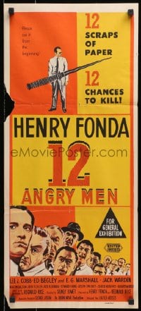 1z699 12 ANGRY MEN Aust daybill 1958 Henry Fonda, Sidney Lumet courtroom jury classic!