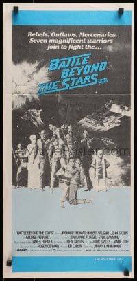 1z719 BATTLE BEYOND THE STARS Aust daybill 1980 Richard Thomas, Robert Vaughn, cool sci-fi!