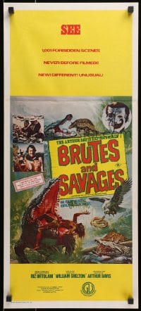 1z736 BRUTES & SAVAGES Aust daybill 1977 wild cdart of native eaten by huge crocodile and more!