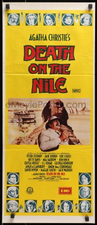 1z771 DEATH ON THE NILE Aust daybill 1978 Peter Ustinov, Agatha Christie, different Sphinx image!