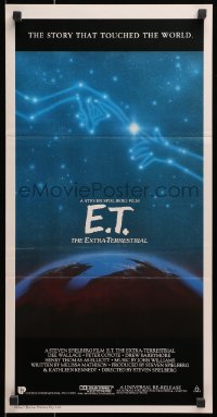 1z778 E.T. THE EXTRA TERRESTRIAL Aust daybill R1985 Drew Barrymore, Spielberg, cool Alvin art