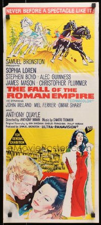 1z782 FALL OF THE ROMAN EMPIRE Aust daybill 1964 Anthony Mann, Sophia Loren, different artwork!