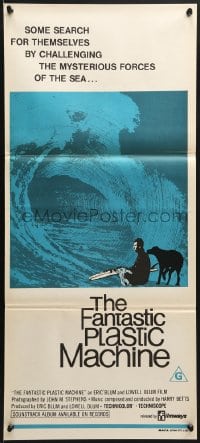 1z783 FANTASTIC PLASTIC MACHINE Aust daybill 1969 cool wave image, surfing documentary!