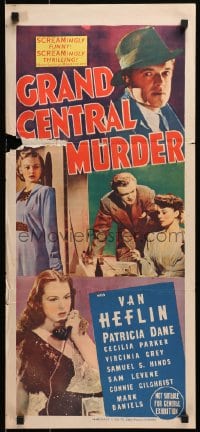 1z805 GRAND CENTRAL MURDER Aust daybill 1942 created by MGM for their movies!