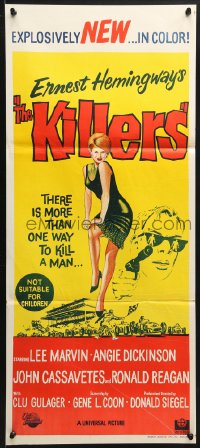 1z834 KILLERS Aust daybill 1964 Don Siegel, Hemingway, Lee Marvin, sexy Angie Dickinson!