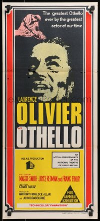1z882 OTHELLO Aust daybill 1966 Laurence Olivier in the title role, William Shakespeare tragedy!