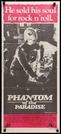 1z893 PHANTOM OF THE PARADISE Aust daybill 1974 Brian De Palma, he sold his soul for rock n' roll!