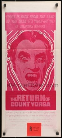 1z903 RETURN OF COUNT YORGA Aust daybill 1970s Robert Quarry, AIP vampires, 2nd printing